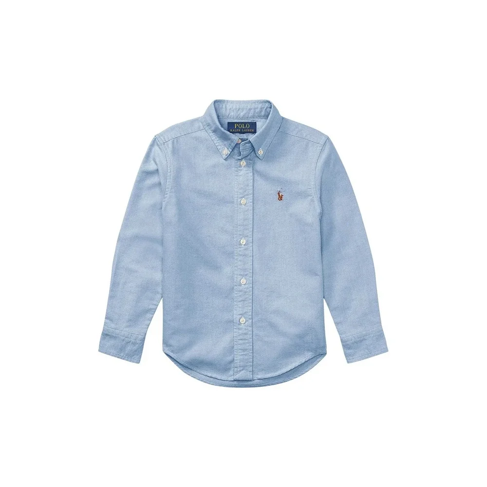 Ralph Lauren Boys 2T Blue Oxford Button Down Shirt Pony Logo NWT Cotton‎ Prep